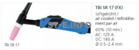 Горелка для аргонодуговой сварки TIG SR-P 17 FX TBi  8 м (газовое охлаждение) - st-e.info - Великий Новгород